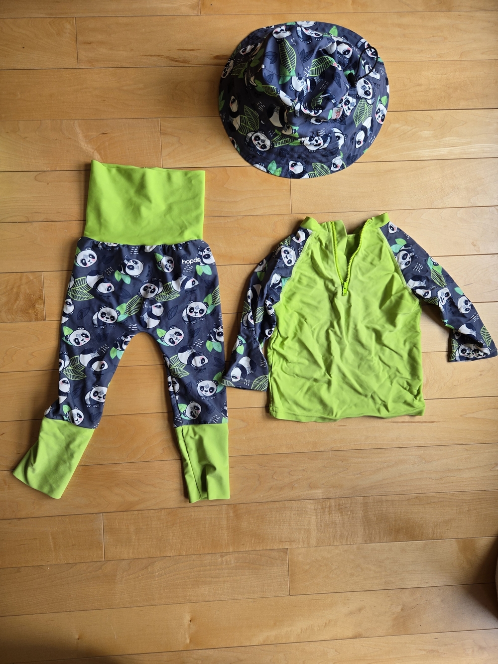 Lime Green Evolutive Baby Toddler Swim Set